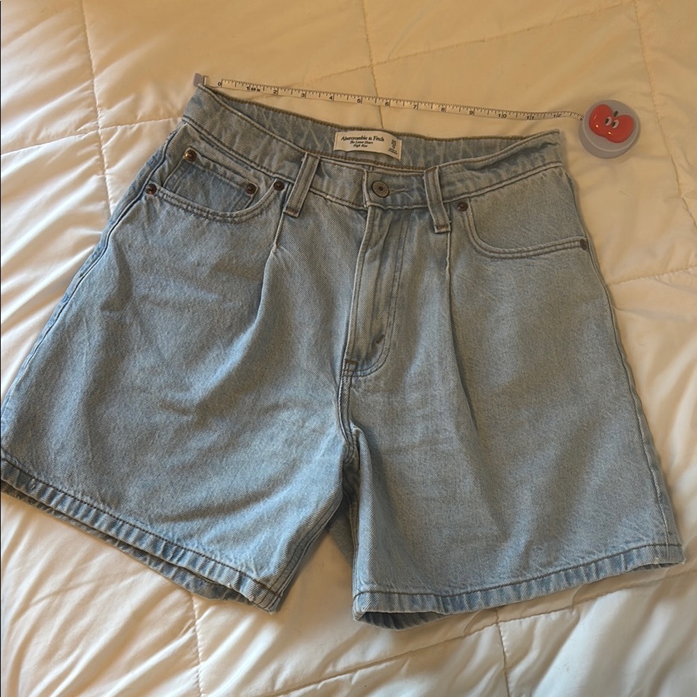Abercrombie Women's Light Blue Denim Shorts